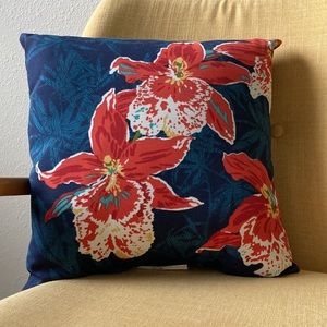 Floral Print Accent Pillow